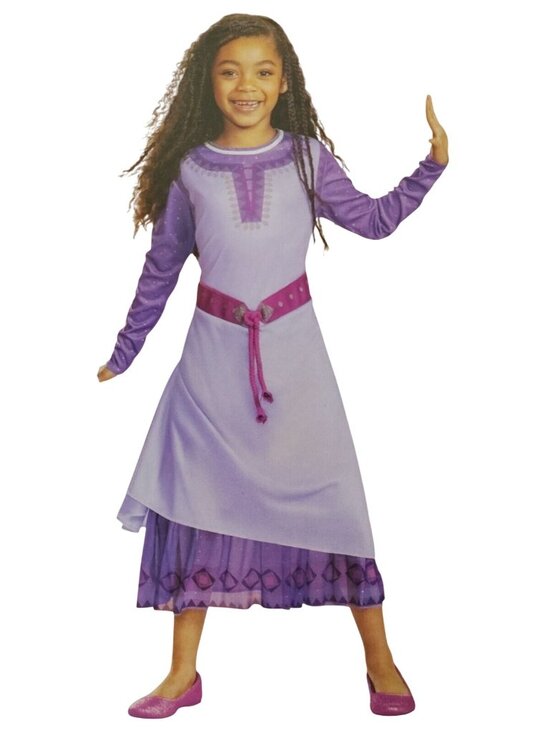 Disguise Other - Disguise Disney Girls M (8) Wish Asha Purple Long Sleeve Dress Halloween Costume